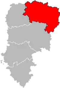 Poziția localității Arondismentul Vervins