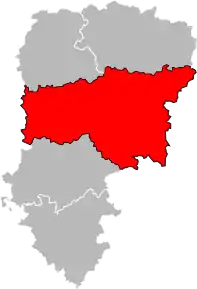 Arondismentul Laon în cadrul departamentului Aisne