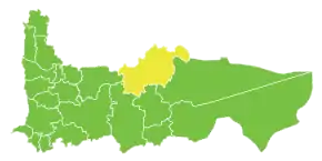 Poziția localității Subdistrictul Al-Hamraa