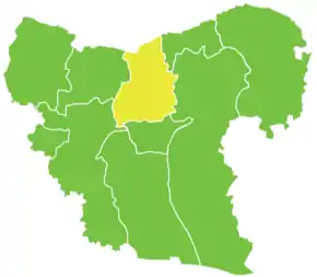 Poziția localității Districtul Al-Bab