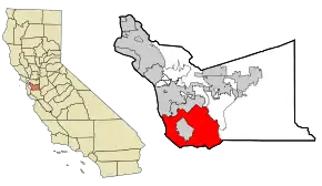 Poziția localității Fremont, California