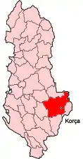 Poziția localității Korçë