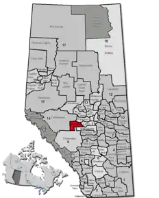 Poziția localității Comitatul Brazeau, Alberta