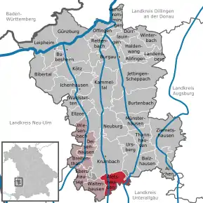 Poziția localității Aletshausen