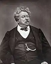 Fotografie reprezentând Alexandre Dumas.