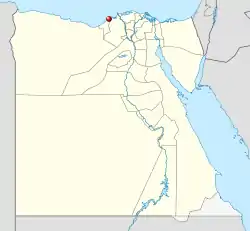 Poziția localității Alexandria