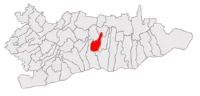 Amplasarea în cadrul județului