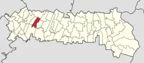 Amplasarea în cadrul județului