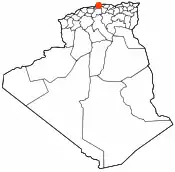 Poziția localității Alger