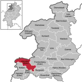 Poziția localității Allendorf