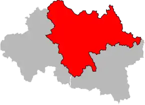 Arondismentul Moulins în cadrul departamentului Allier