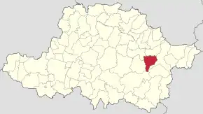 Amplasarea în cadrul județului