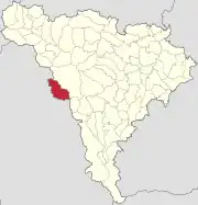 Localizarea în cadrul județului