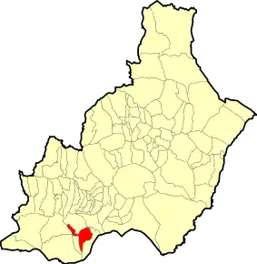 Poziția localității Vícar