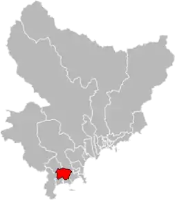 Poziția localității Cantonul Le Cannet