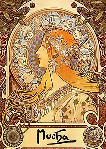 Calendar zodiacal de Alfonse Mucha (1896)