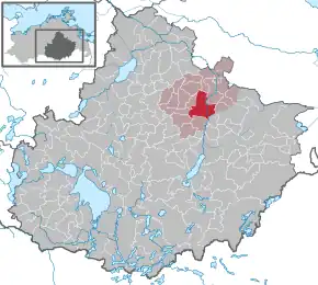 Poziția localității Altentreptow