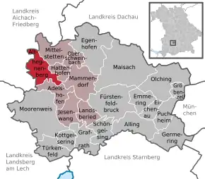 Poziția localității Althegnenberg