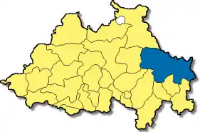 Comuna Altmannstein pe harta districtului Eichstätt