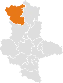 Poziția regiunii Districtul Altmark Salzwedel  (Altmarkkreis Salzwedel)