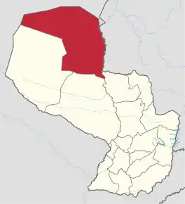 Poziția regiunii Alto Paraguay