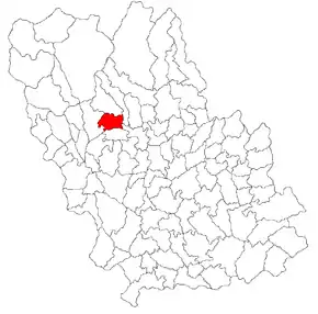 Amplasarea în cadrul județului