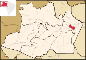 Poziția localității Itacoatiara