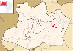 Poziția localității Manaquiri