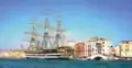 Corabia 'Amerigo Vespucci în bazinul San Marco