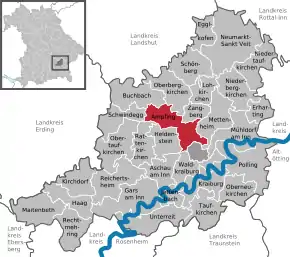 Poziția localității Ampfing
