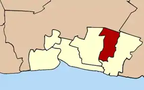 Amplasarea districtului în provincia Samut Prakan