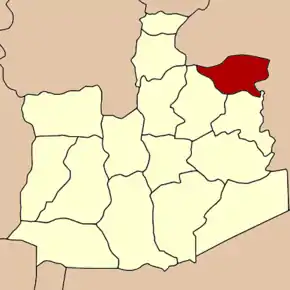 Amplasarea districtului în provincia Ayutthaya