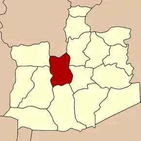 Locația districtului în Provincia Ayutthaya