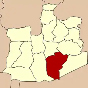 Amplasarea districtului în provincia Ayutthaya
