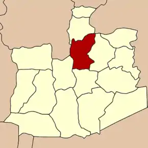 Amplasarea districtului în provincia Ayutthaya