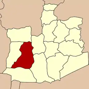 Amplasarea districtului în provincia Ayutthaya
