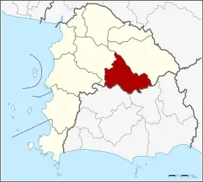 Amplasarea districtului în provincia Chonburi