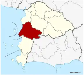 Amplasarea districtului în provincia Chonburi
