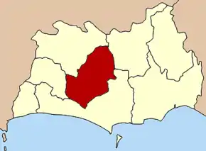 Amplasarea districtului în provincia Rayong