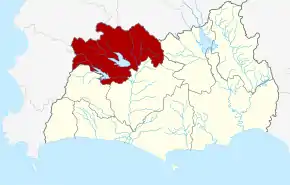 Amplasarea districtului în provincia Rayong