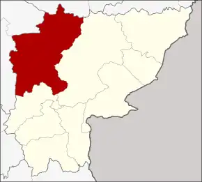 Amplasarea districtului în provincia Sa Kaeo