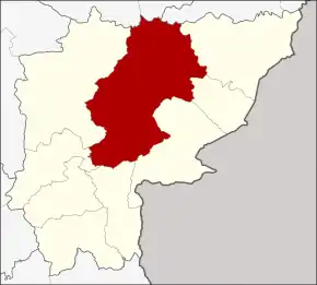 Amplasarea districtului în provincia Sa Kaeo