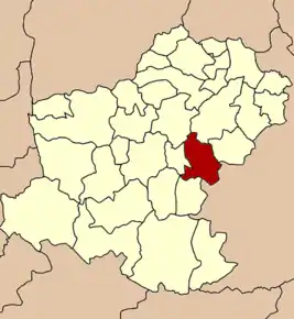 Amplasarea districtului în provincia Nakhon Ratchasima