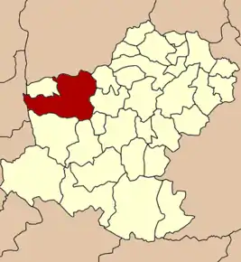 Amplasarea districtului în provincia Nakhon Ratchasima