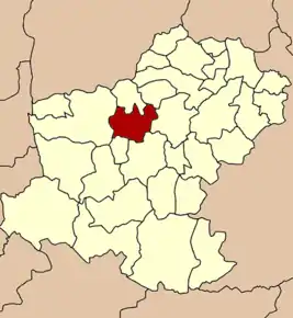 Amplasarea districtului în provincia Nakhon Ratchasima