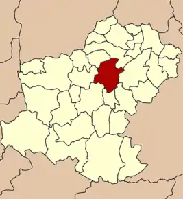 Amplasarea districtului în provincia Nakhon Ratchasima