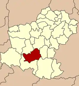 Amplasarea districtului în provincia Nakhon Ratchasima