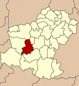 Amplasarea districtului în provincia Nakhon Ratchasima