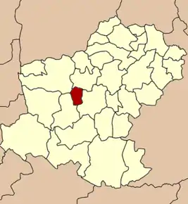 Amplasarea districtului în provincia Nakhon Ratchasima