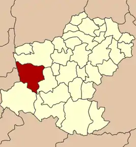 Amplasarea districtului în provincia Nakhon Ratchasima